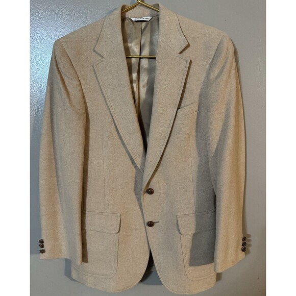 Thos David L Strauss Men’s Camel Hair Blazer RARE Vintage See Measurements